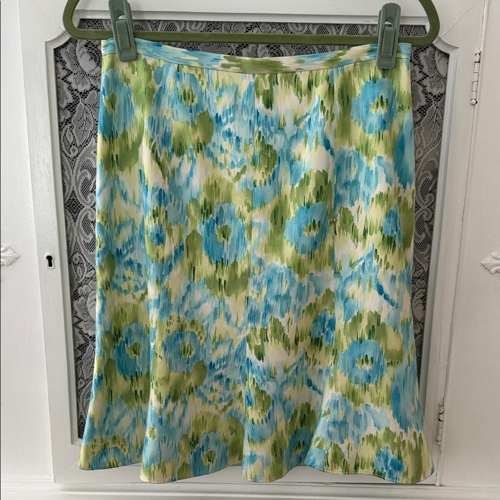 Vintage Talbots  Petites Silk Midi Skirt